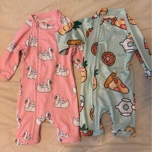 Monica + Andy baby 6-9M bathing suit 2 items total